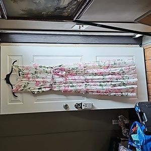 Jessica Howard long tiered orchid floral dress size 12